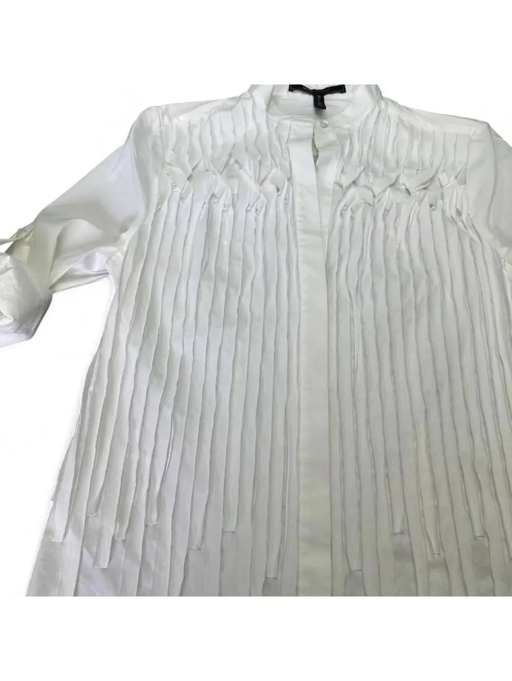 BCBGMAXAZRIA White Button-Down Blouse - Size XS